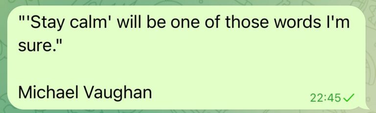 Michael Vaughan, idiot