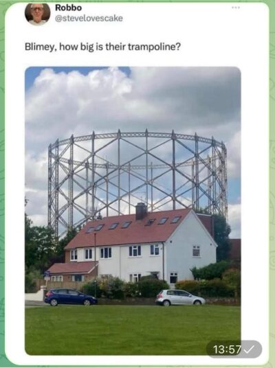 How big is their trampoline gag