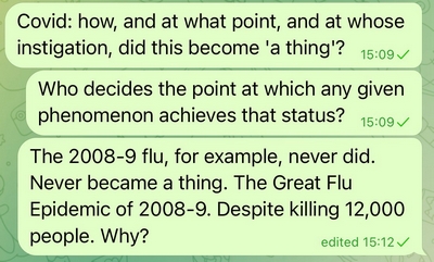 How did covid become 'a thing'?