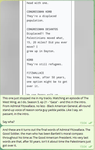 Admiral Fitzwallace says Palestinians should get over it