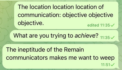Remain communication ineptitude