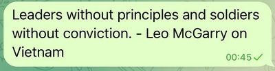 Leo McGarry on Vietnam, West Wing