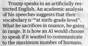 Trump: maximum communication