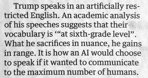 Trump: maximum communication