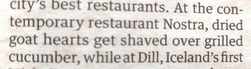 shaved goat's heart?