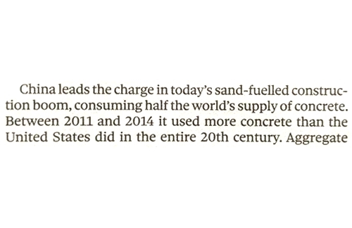 China gobbling concrete
