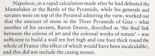 Napoleon's pyramid calculations
