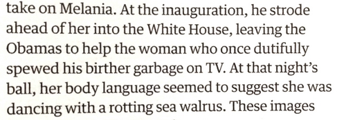 "...dancing with a rotting sea walrus"