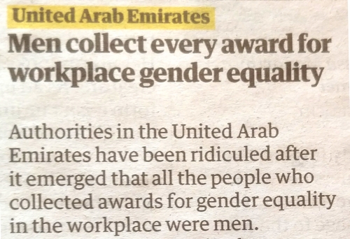 Hooray for men! They so fair