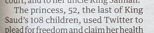 King Saud and his 108 children