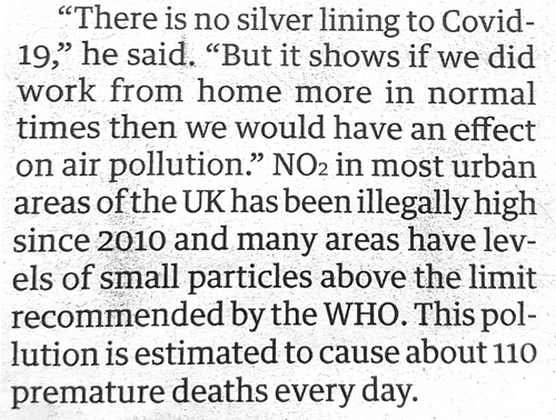 NO2 - 110 early deaths every day