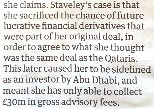 Poor cow, just the thirty mill