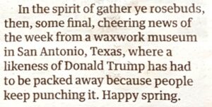 People punching the president