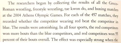 Reds beat blues - colour bias