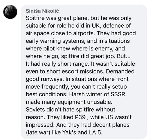 Spitfire was great plane