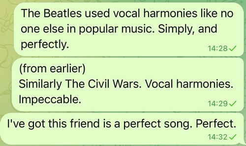 Harmonies in popular music