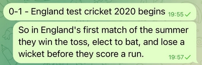 England test fail
