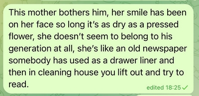 dry as a pressed flower...