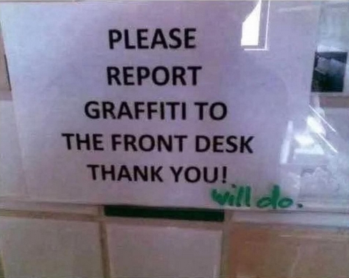Please report graffiti