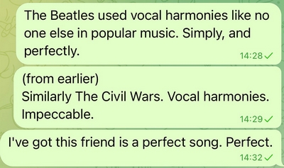 Beatles' harmonies