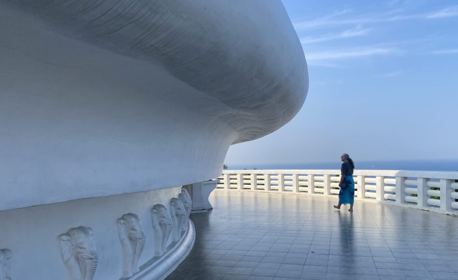 Japanese peace pagoda, nr Unawatuna, Sri Lanka