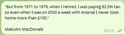 Malcolm McDowell wages