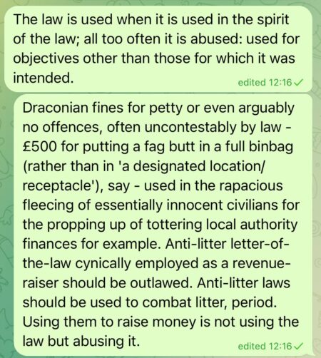 Abuse v use of the law